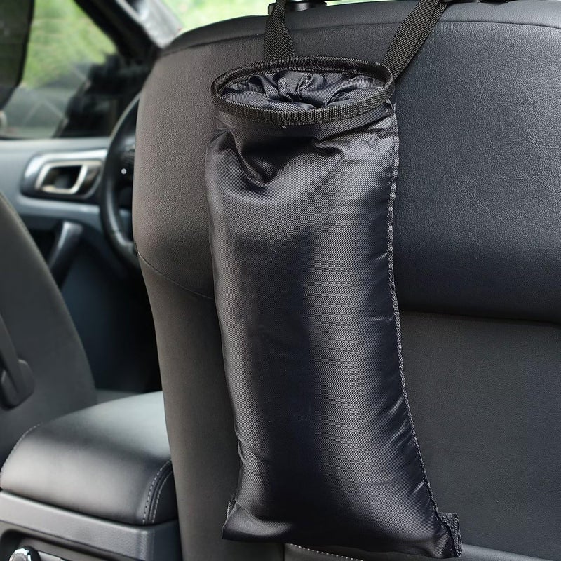 IPELY Universal Car Garbage Bag Back Seat Headrest Litter Trash Garbage Can (Black) - Image 1